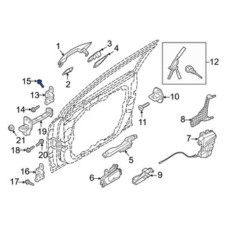 Hyundai OE - Upper Outer Door Hinge Bolt