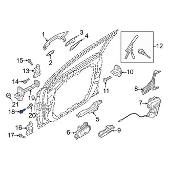 Hyundai OE - Lower Outer Door Hinge Bolt