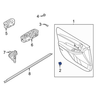 Hyundai OE - Upper Door Interior Trim Panel Retainer