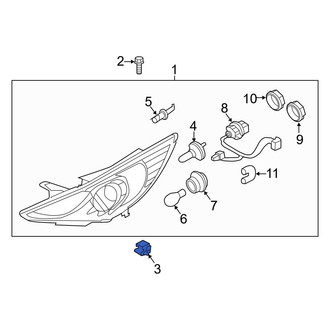 Hyundai OE - Headlight Fastener Clip