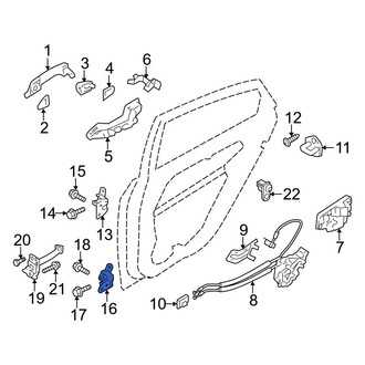 Hyundai OE - Rear Left Lower Door Hinge