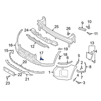 Hyundai OE - Front Right Lower Bumper Cover Bracket