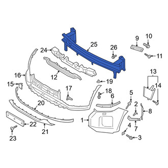 Hyundai OE - Front Bumper Impact Bar