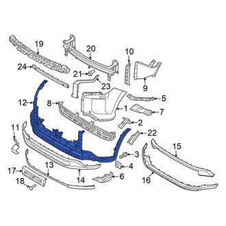 Hyundai OE - Front Left Upper Bumper Cover