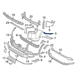 Hyundai OE - Front Left Bumper Cover Support Rail