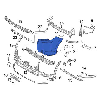 Hyundai OE - Front Right Upper Bumper Cover