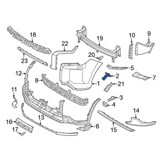 Hyundai OE - Front Left Upper Bumper Cover Bracket