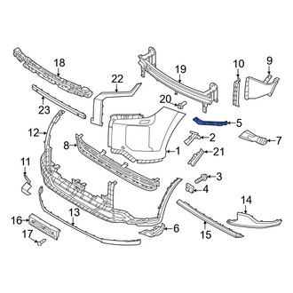 Hyundai OE - Front Right Bumper Cover Support Rail