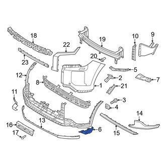 Hyundai OE - Front Left Lower Bumper Cover Bracket