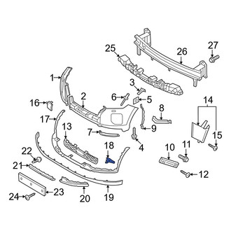 Hyundai OE - Front Left Lower Bumper Cover Bracket
