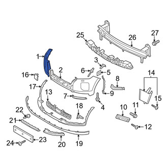 Hyundai OE - Front Right Upper Bumper Cover