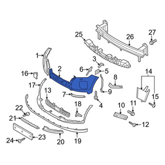 Hyundai OE - Front Left Upper Bumper Cover