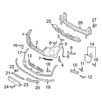 Hyundai OE - Front Right Bumper Trim
