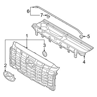 Hyundai OE - Front Bumper & Grille - Grille & Components
