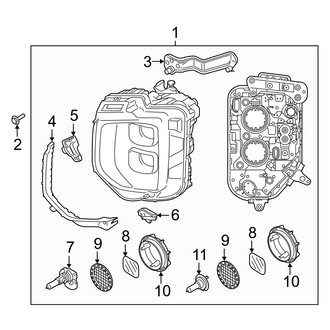 Hyundai OE - Front Lamps - Headlamp Components (Halogen), (SE / SEL)
