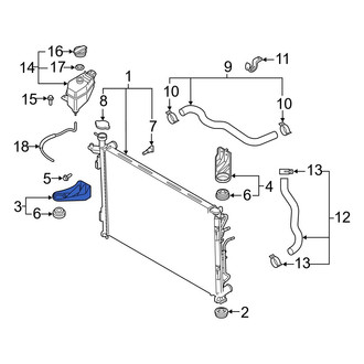 Hyundai OE - Right Radiator Mount Bracket