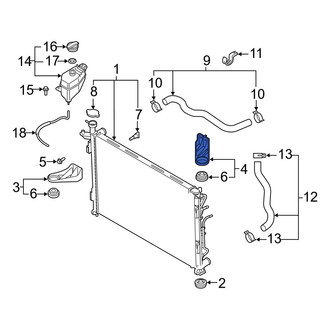 Hyundai OE - Left Radiator Mount Bracket
