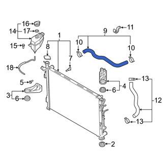 Hyundai OE - Upper Radiator Coolant Hose