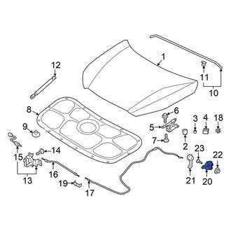 Hyundai OE - Hood Release Handle Bracket