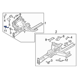 Hyundai OE - Right Lower Fender Bracket