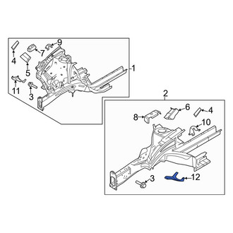 Hyundai OE - Left Lower Fender Bracket