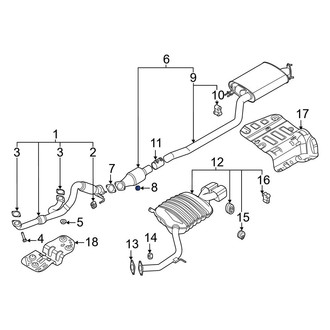 Hyundai OE - Exhaust Pipe Nut