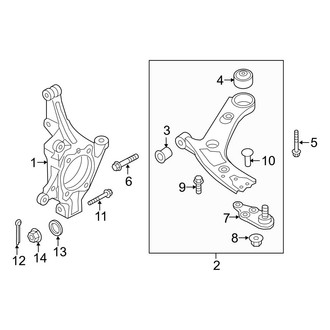 Hyundai OE - Front Suspension - Suspension Components (Limited / SE / SEL AWD)