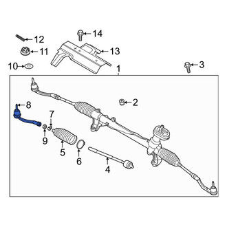 Hyundai OE - Left Outer Steering Tie Rod End