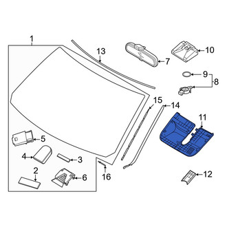 Hyundai OE - Front Interior Rear View Mirror Cover