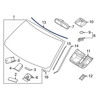 Hyundai OE - Front Upper Windshield Molding