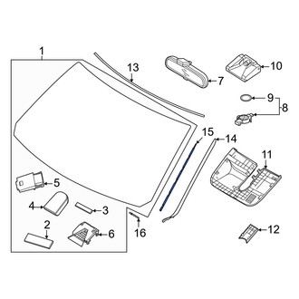 Hyundai OE - Left Windshield Molding Bracket