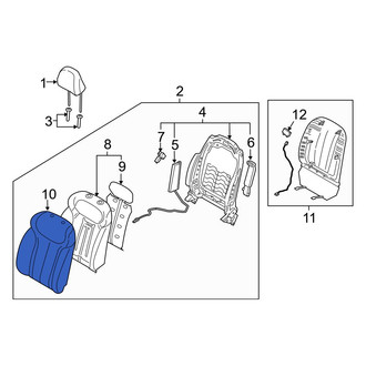 Hyundai OE - Front Right Seat Back Cushion Cover