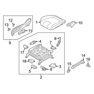 Hyundai OE - Seats & Tracks - Passenger Seat Components (Seat Cushion)