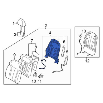 Hyundai OE - Rear Right Seat Back Frame