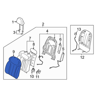 Hyundai OE - Front Left Seat Back Cushion Cover