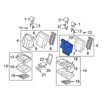 Hyundai OE - Center Left Seat Back Cushion Cover