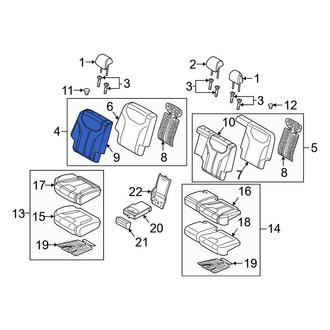Hyundai OE - Center Right Seat Back Cushion Cover