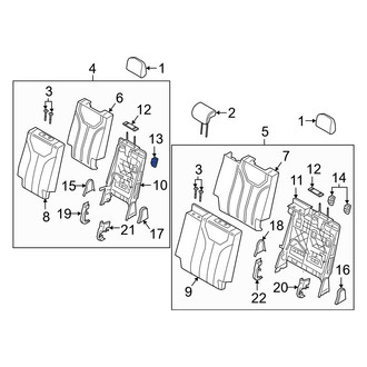 Hyundai OE - Rear Right Child Restraint Anchor Plate Bezel