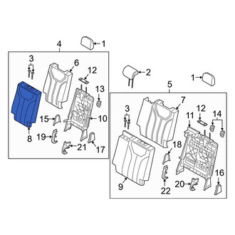 Hyundai OE - Rear Right Seat Back Cushion Cover