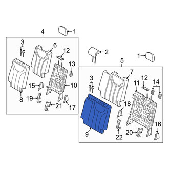 Hyundai OE - Rear Left Seat Back Cushion Cover