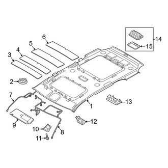 Hyundai OE - Roof - Interior Trim (Panoramic Sunroof), (Limited)