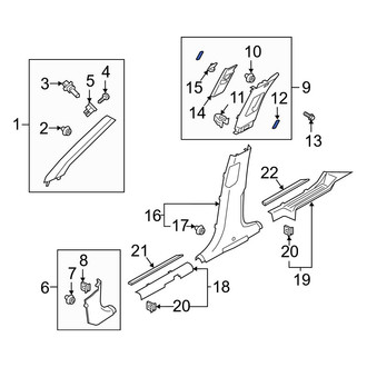 Hyundai OE - Left Body B-Pillar Trim Panel Cap