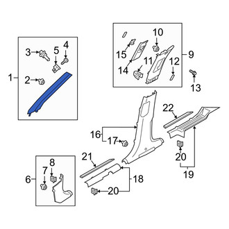 Hyundai OE - Left Body A-Pillar Trim Panel