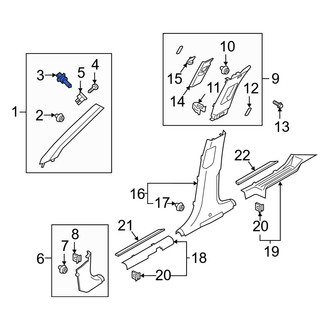 Hyundai OE - Body A-Pillar Trim Panel Clip