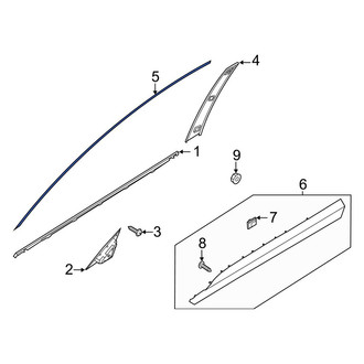 Hyundai OE - Front Left Door Reveal Molding