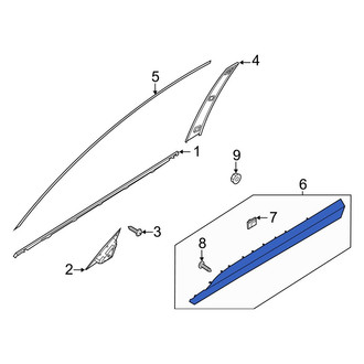 Hyundai OE - Front Left Door Molding
