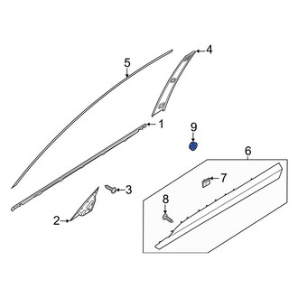 Hyundai OE - Door Molding Nut
