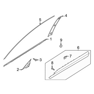 Hyundai OE - Front Door - Exterior Trim