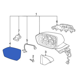 Hyundai OE - Front Right Door Mirror Glass