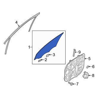Hyundai OE - Front Left Door Glass